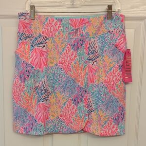 Colorful Coral Print Skirt
